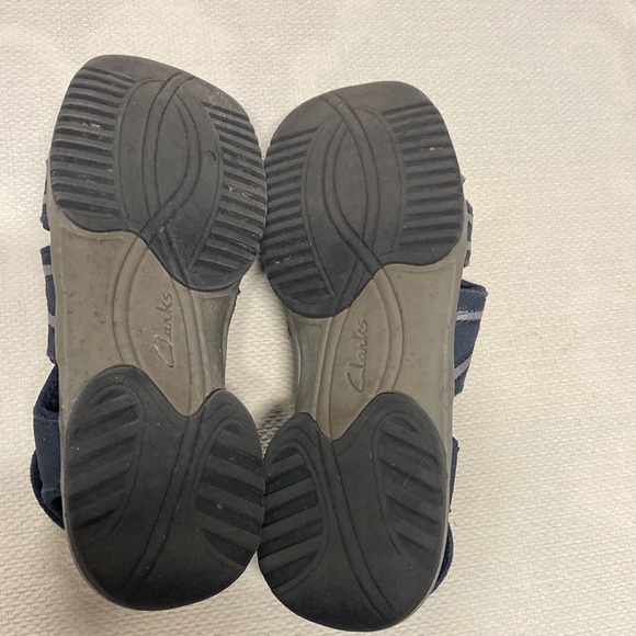 CLARKS Collection Blue Tuvia Madee Fisherman Sporty Adjustable Sandal Shoe Sz 8 - Picture 3 of 9